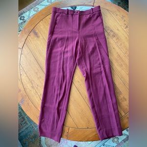 J. Crew Cranberry Cameron High-rise Pants